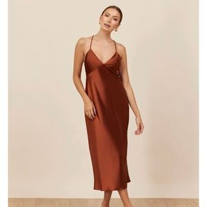 Park & Fifth Rust Satin Davenport